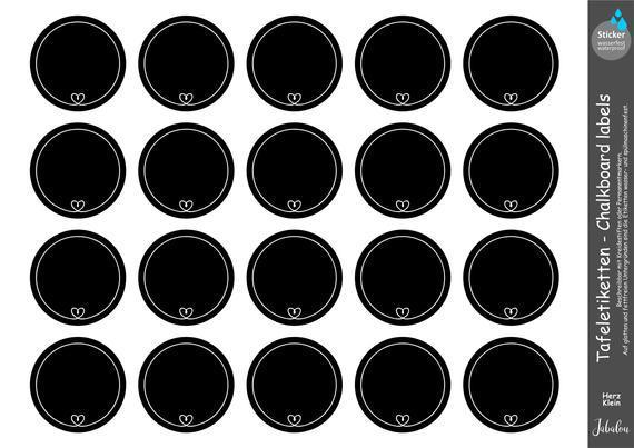 Tafeletiketten, Herzen klein Gewürzetiketten