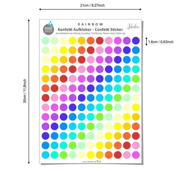 Fahradsticker Confetti RAINBOW