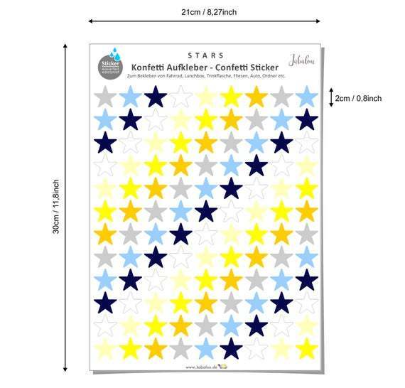 Fahradsticker Confetti Sterne