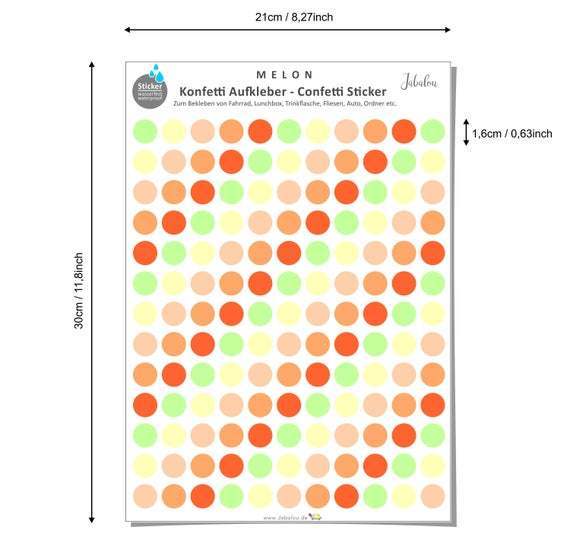 Fahradsticker Confetti MELON
