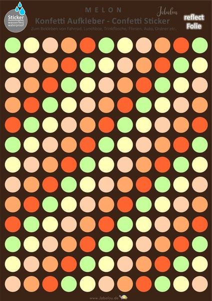 REFLECT Fahrradaufkleber Confetti MELON
