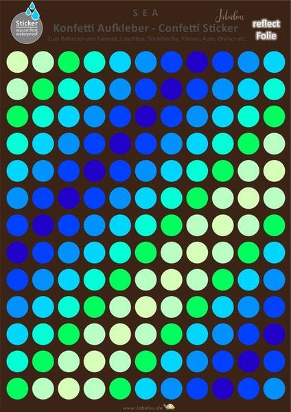 REFLECT Fahrradaufkleber Confetti SEA
