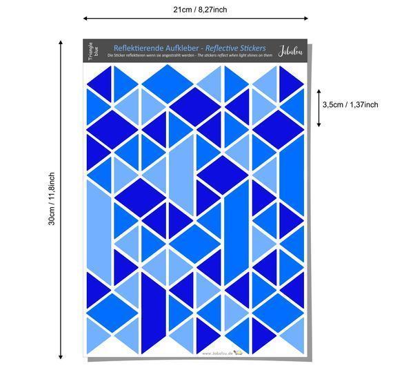 REFLECT Fahrradaufkleber Triangle blau