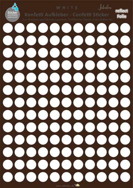 REFLECT Fahrradaufkleber Confetti WHITE