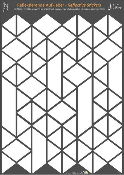 REFLECT Fahrradaufkleber Triangle weiß