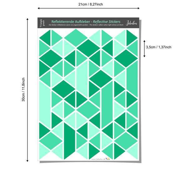 REFLECT Fahrradaufkleber Triangle grün