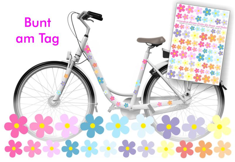 REFLECT Fahrradaufkleber Blumen Pastell