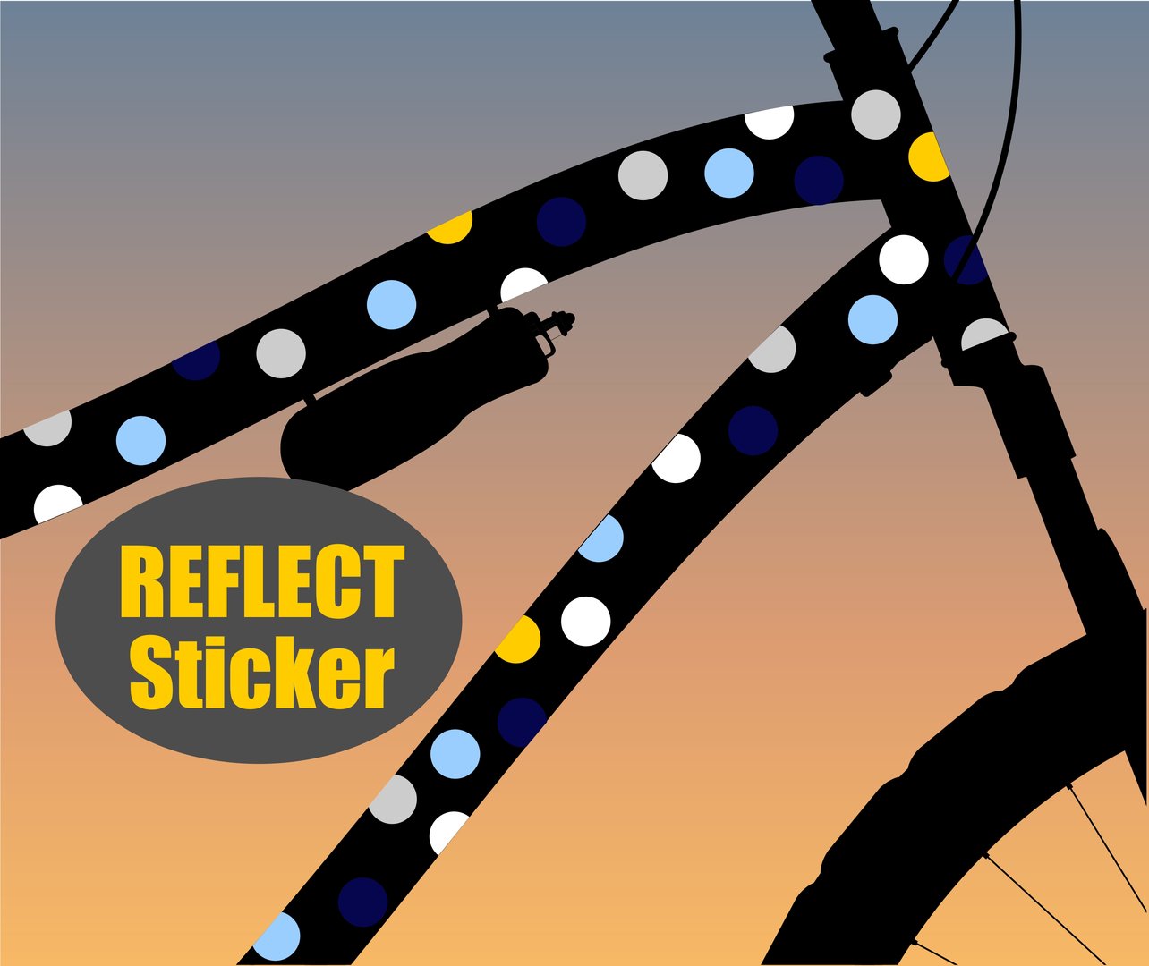 REFLECT Fahrradaufkleber Confetti MARITIME
