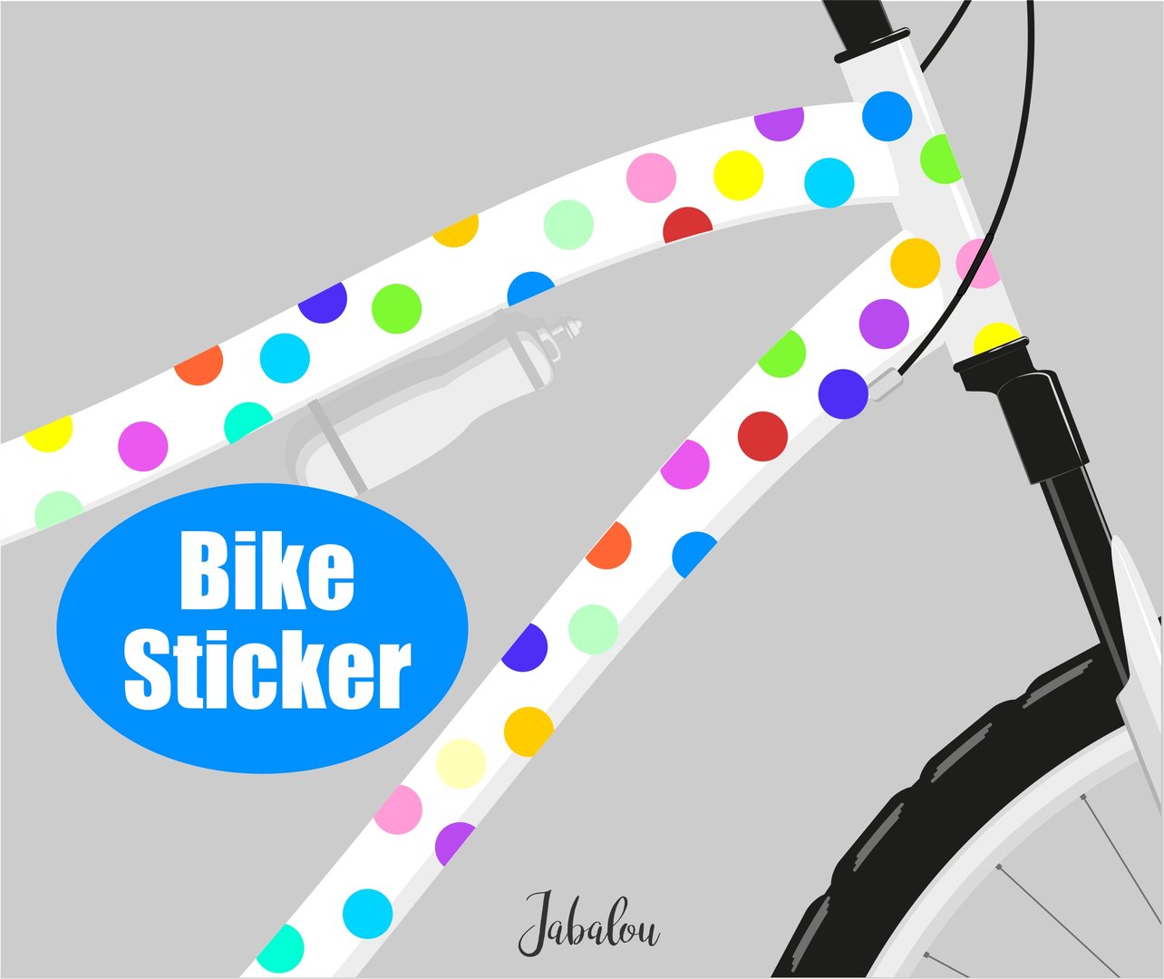 Fahradsticker Confetti RAINBOW