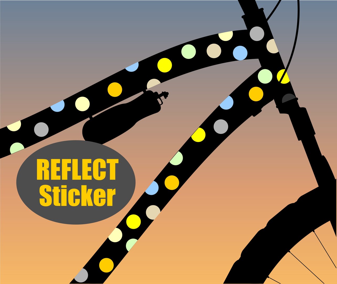 REFLECT Fahrradaufkleber Confetti SUMMERSKY