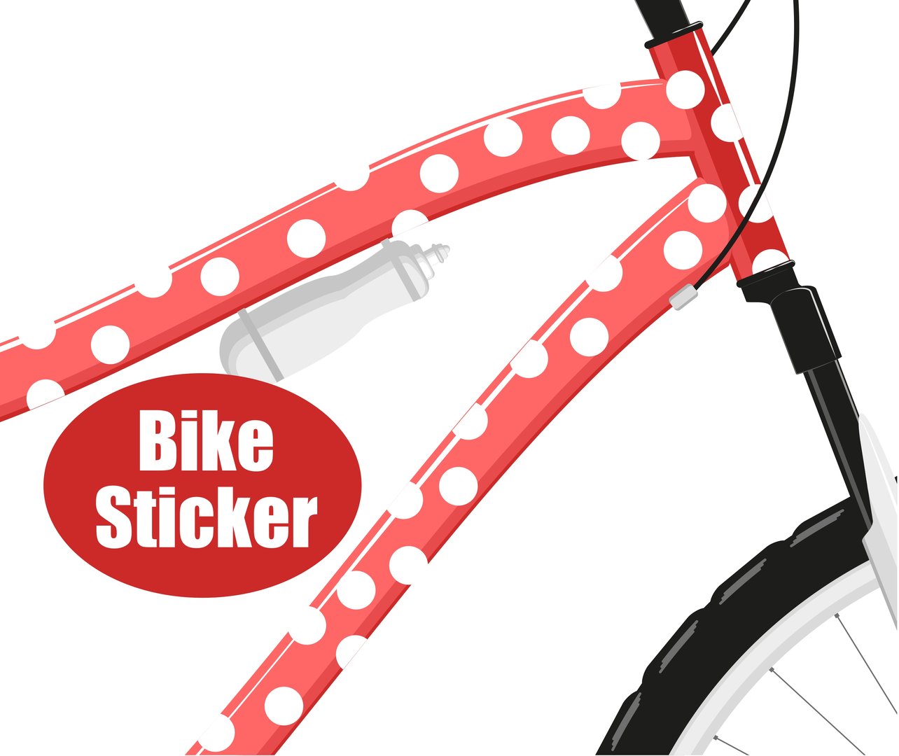 Fahrrad Confetti WHITE