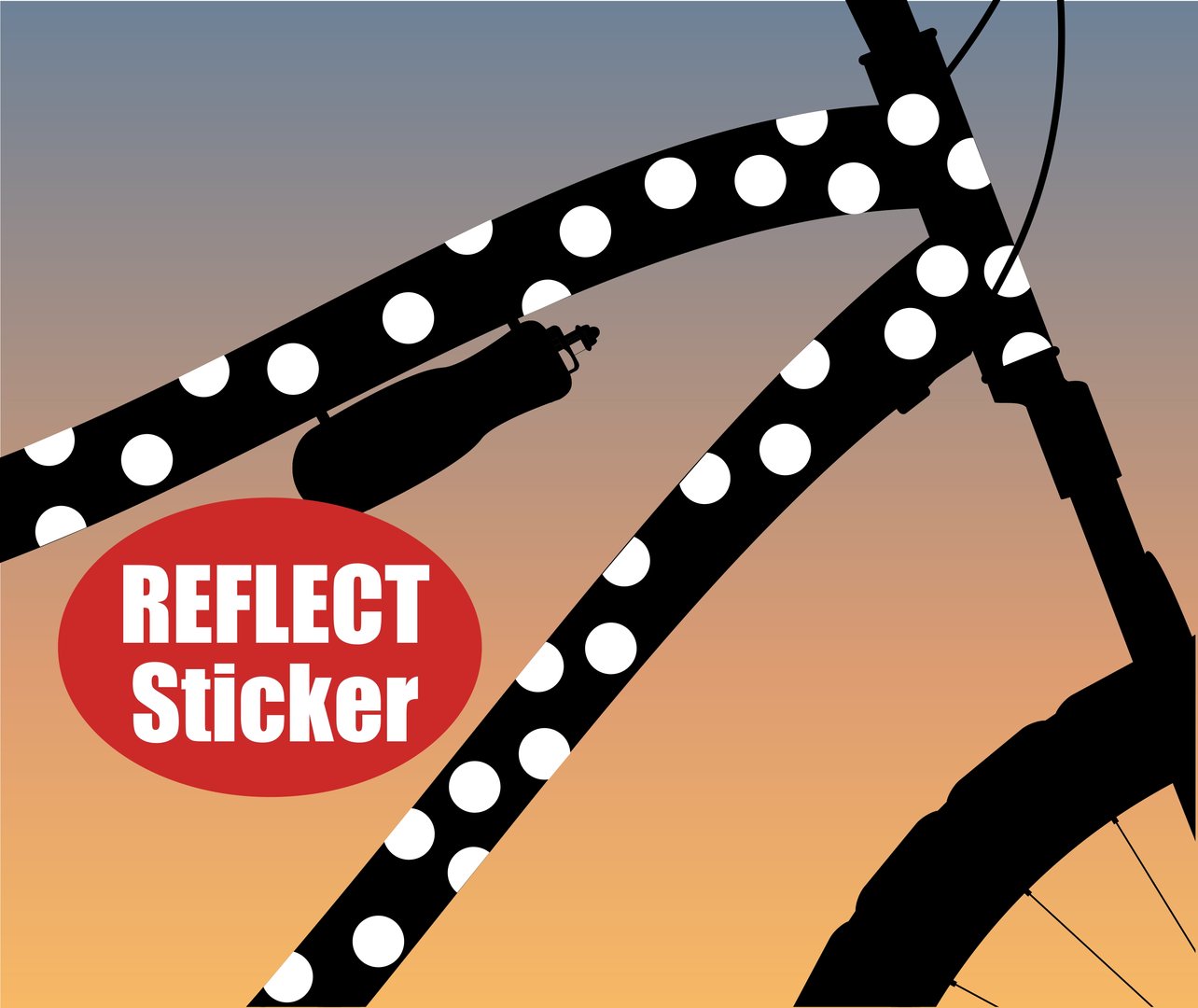 REFLECT Fahrradaufkleber Confetti WHITE