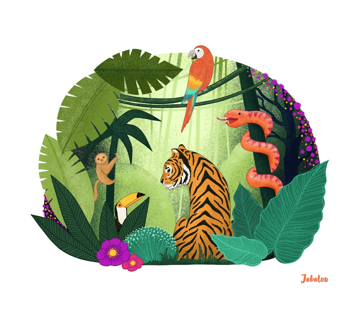 Sticker Dschungel wasser- und spülmaschinenfest