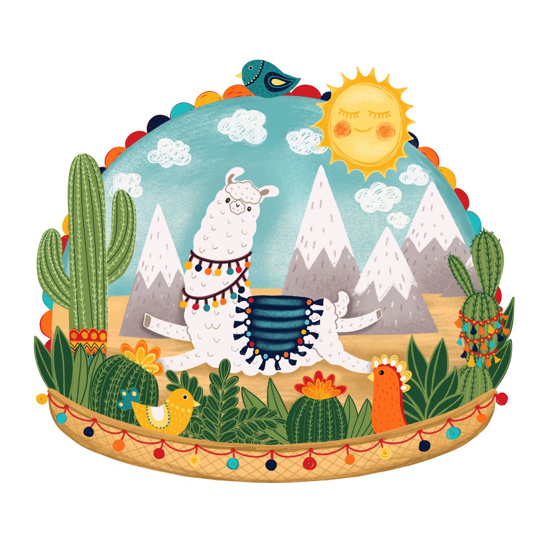 Lama Sticker spülmaschinenfest Alpaka