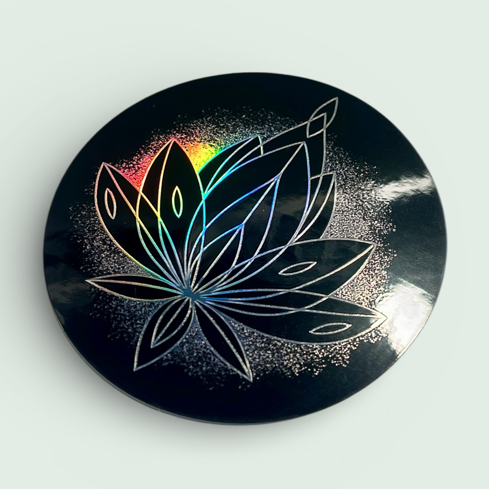 Holographic Lotusblume Sticker wasserfest