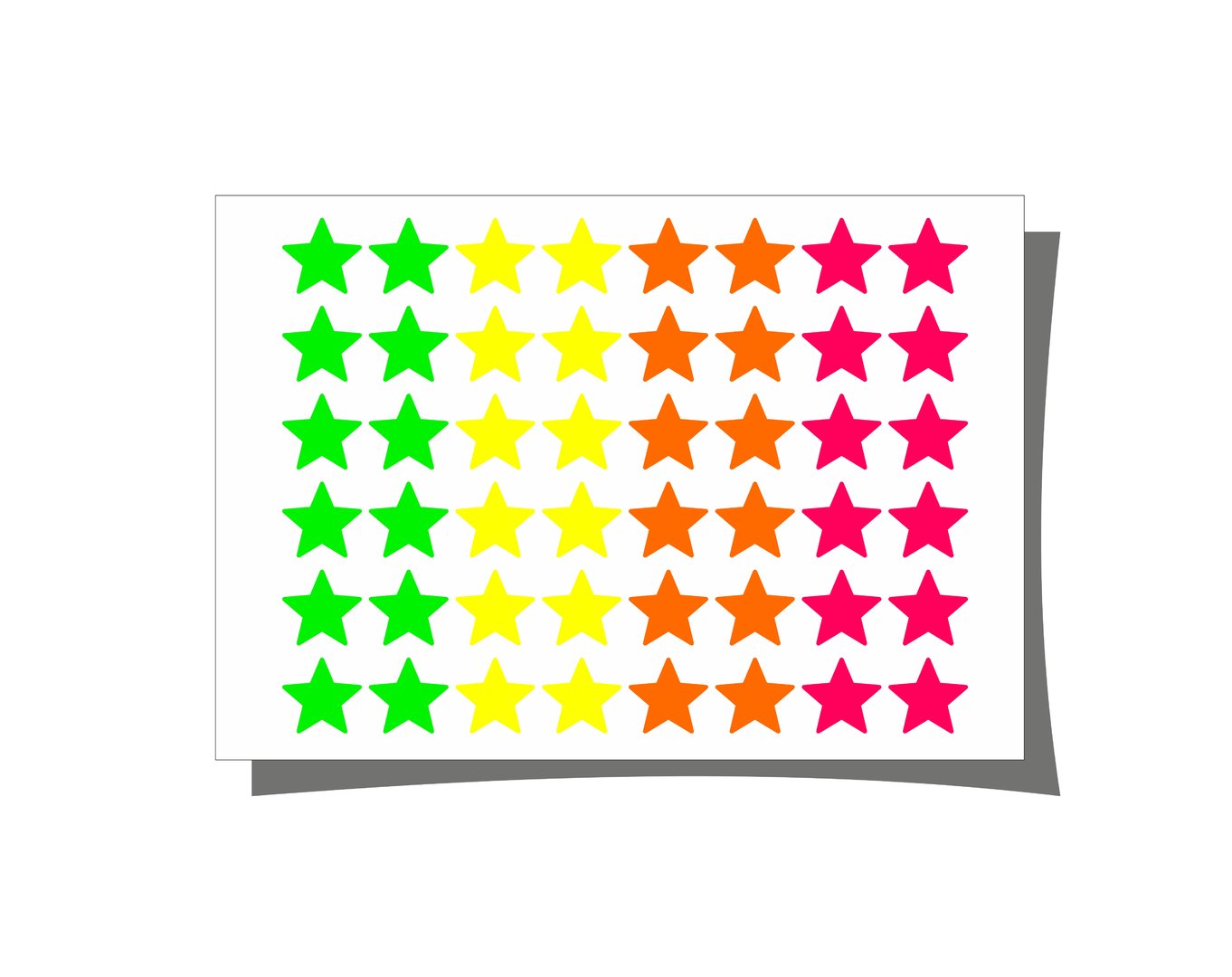 NEON Sticker Sterne waterproof