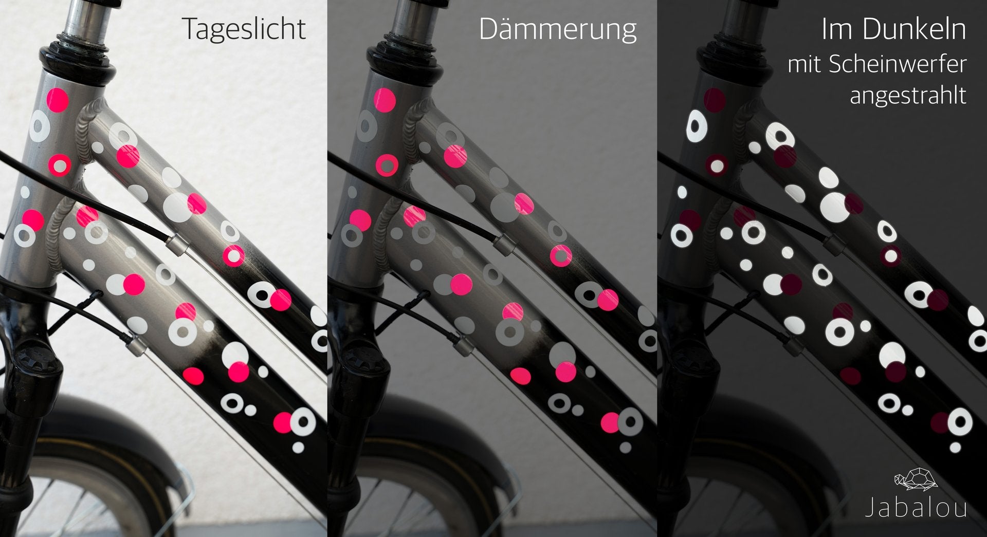 Fahrradsticker REFLEKT und NEON Confetti im Doppelpack