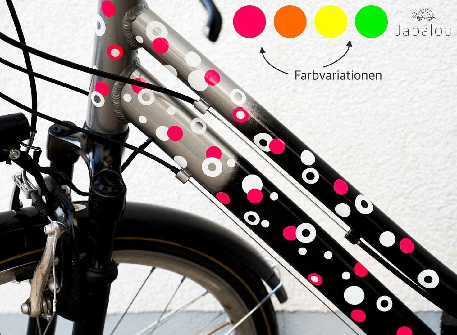 Fahrradsticker REFLEKT und NEON Confetti im Doppelpack