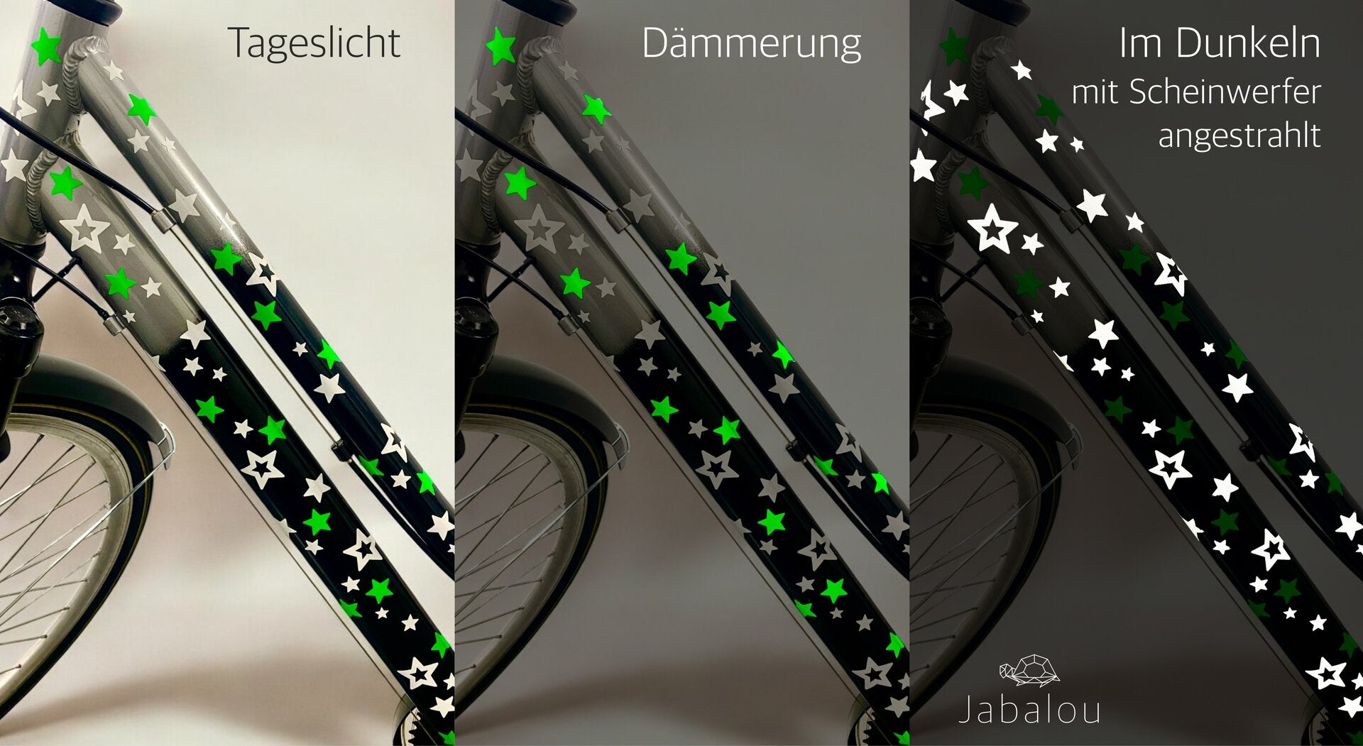 REFLECT und NEON Sterne fürs Fahrrad