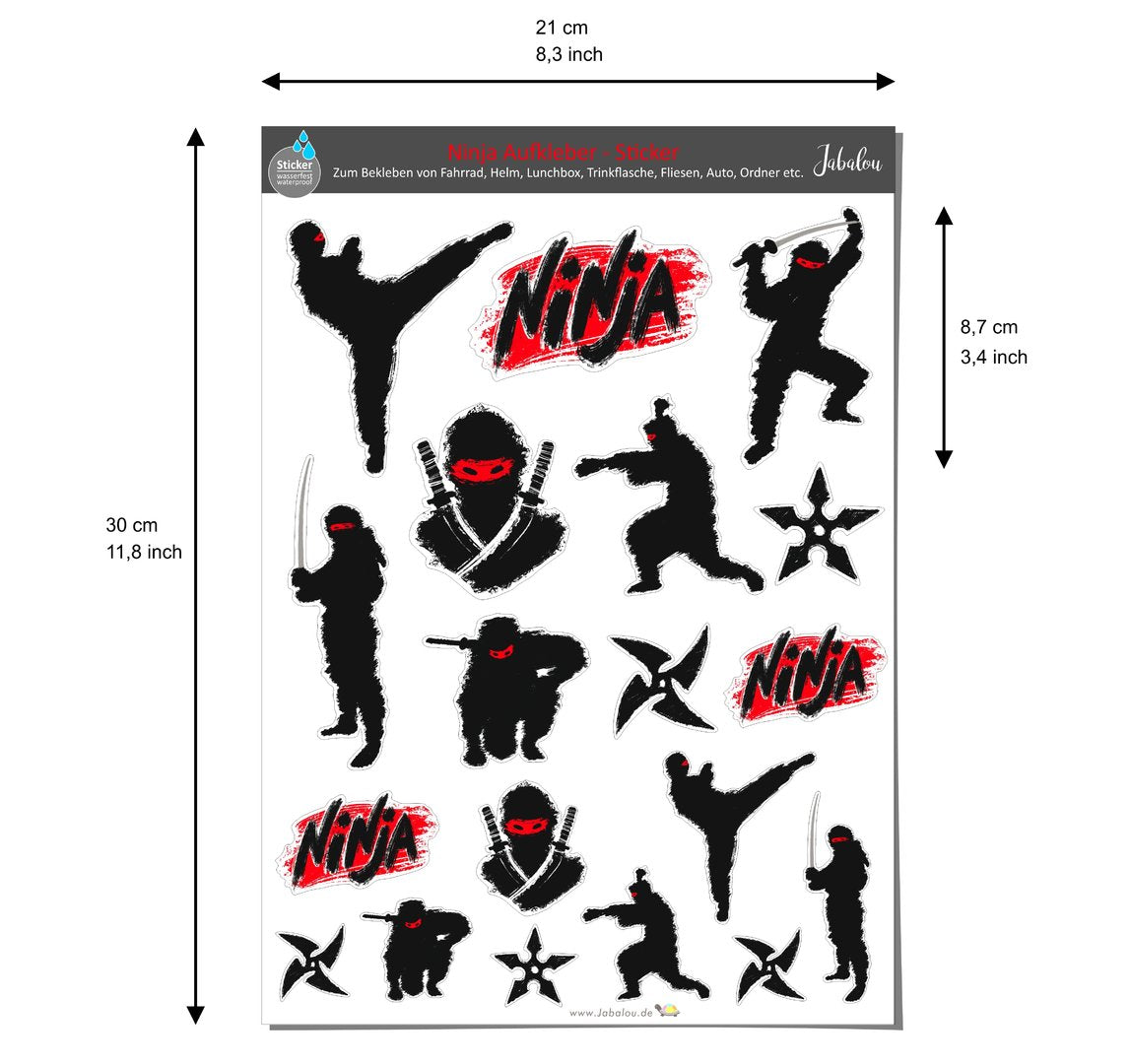 Ninja Sticker wasser- und spülmaschinenfest