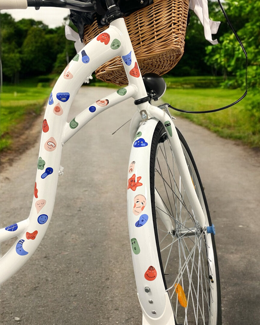 REFLEKT Sticker Emotions Girl Smiley Fahrrad