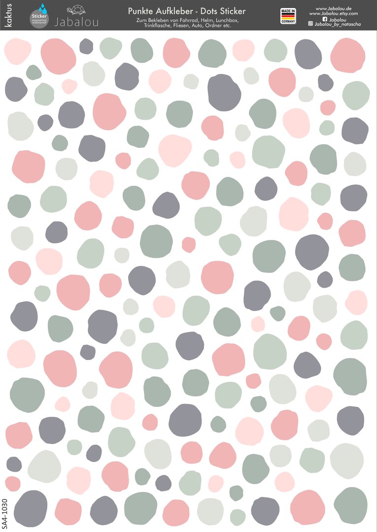 Fahrradsticker Punkte kaktus