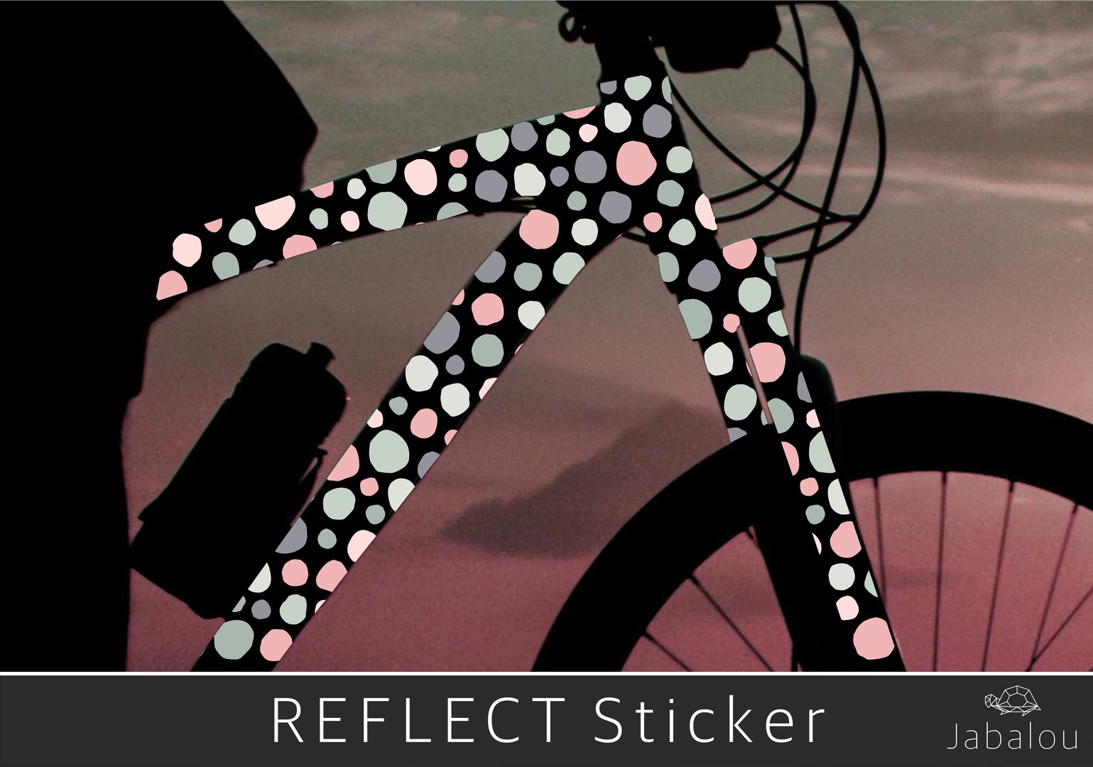 REFLECT Fahrradaufkleber Punkte KAKTUS
