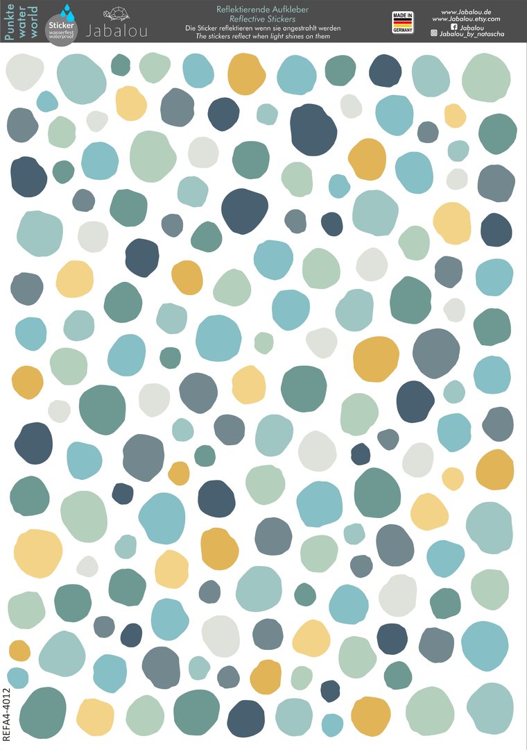 REFLECT Fahrradaufkleber Punkte WATERWORLD