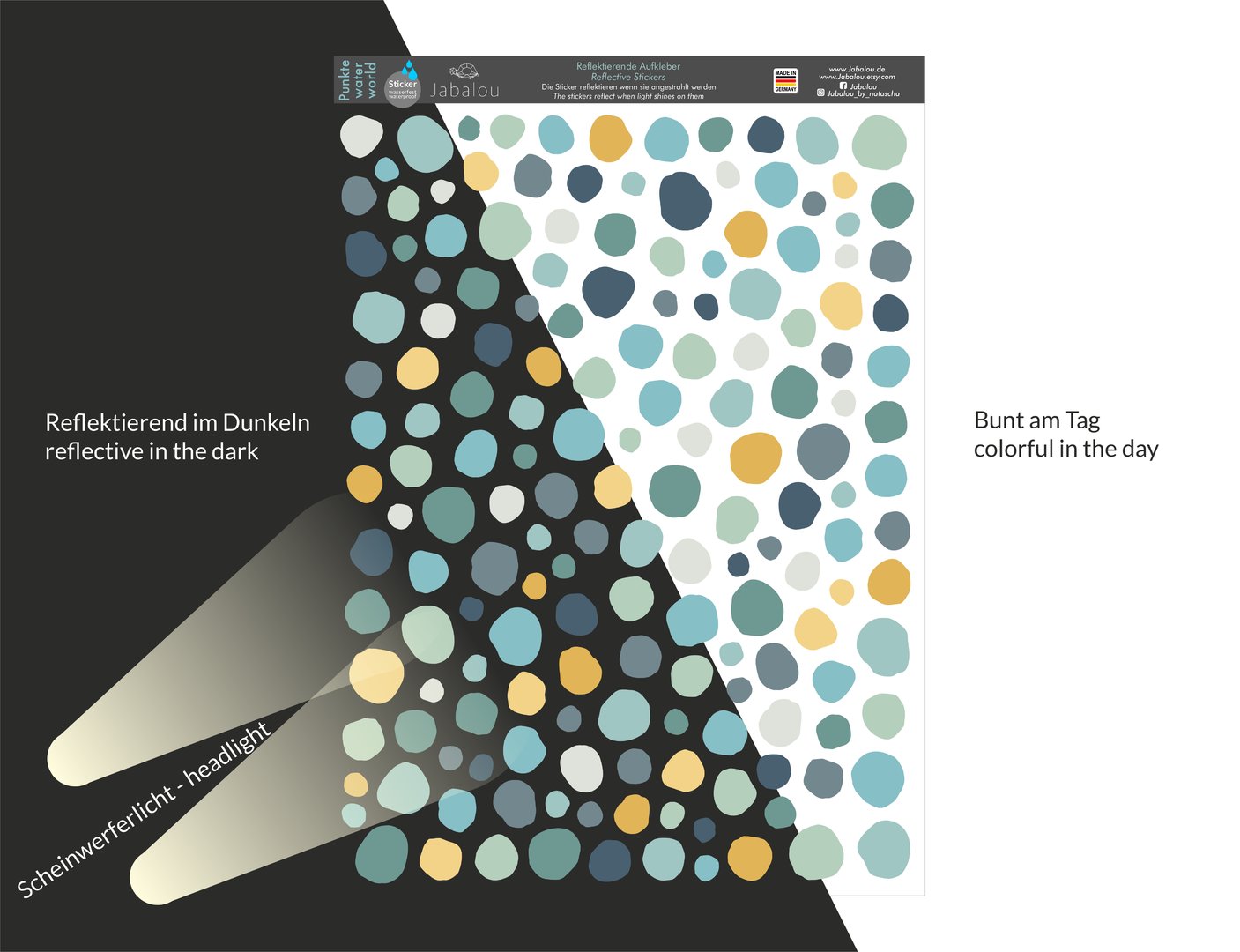 REFLECT Fahrradaufkleber Punkte WATERWORLD