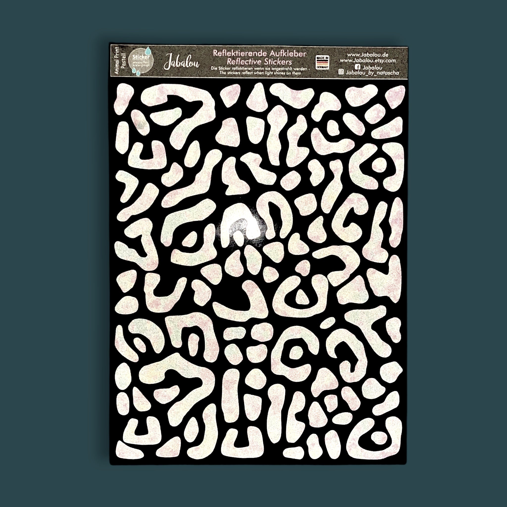 REFLECT Fahrradaufkleber Animal Print Pastell