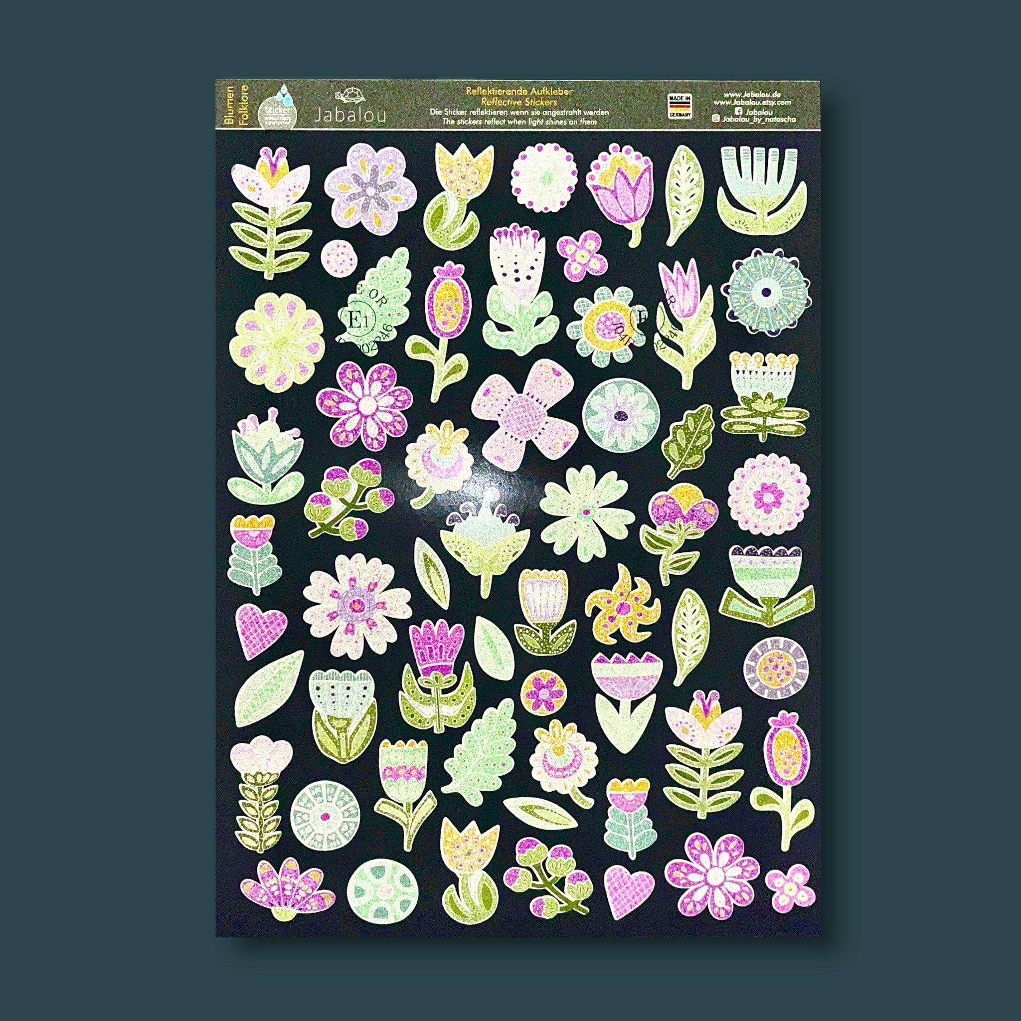 REFLECT Fahrradsticker Blumen Folklore