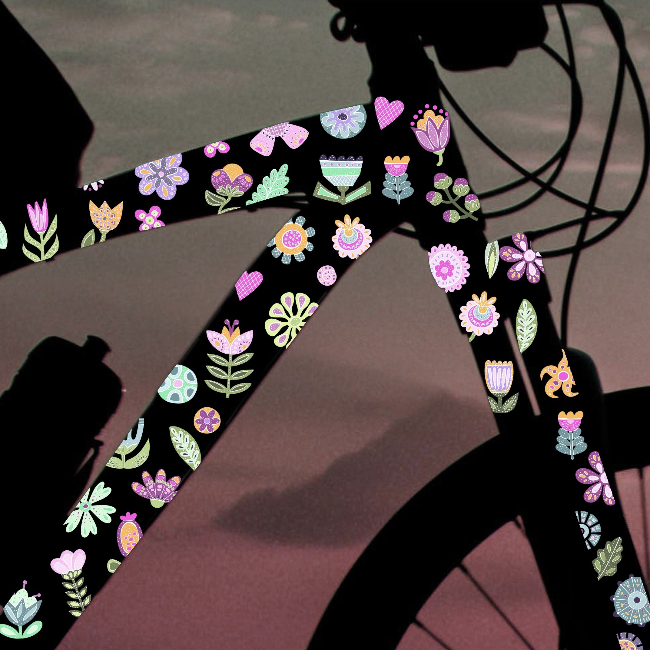REFLECT Fahrradsticker Blumen Folklore