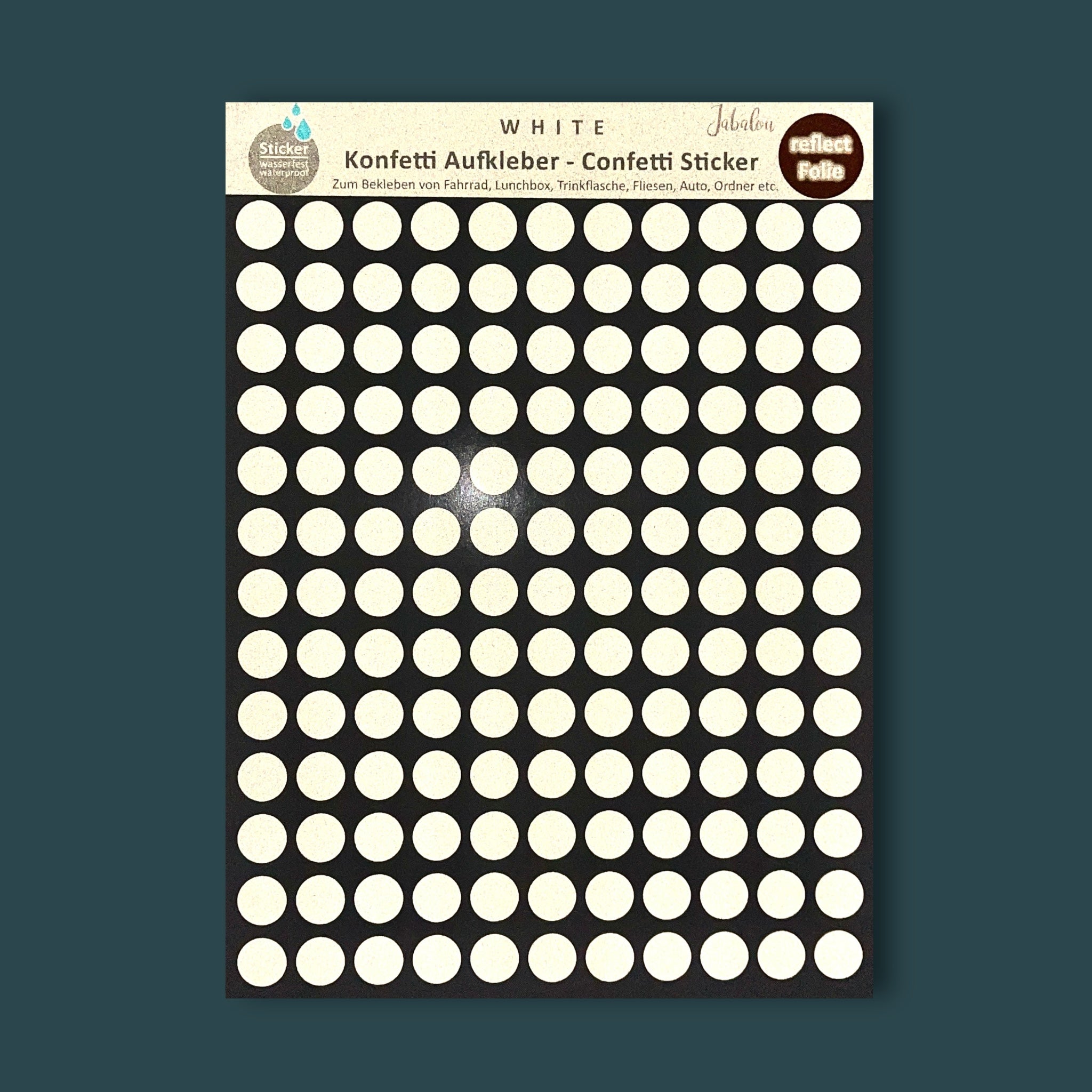 REFLECT Fahrradaufkleber Confetti WHITE