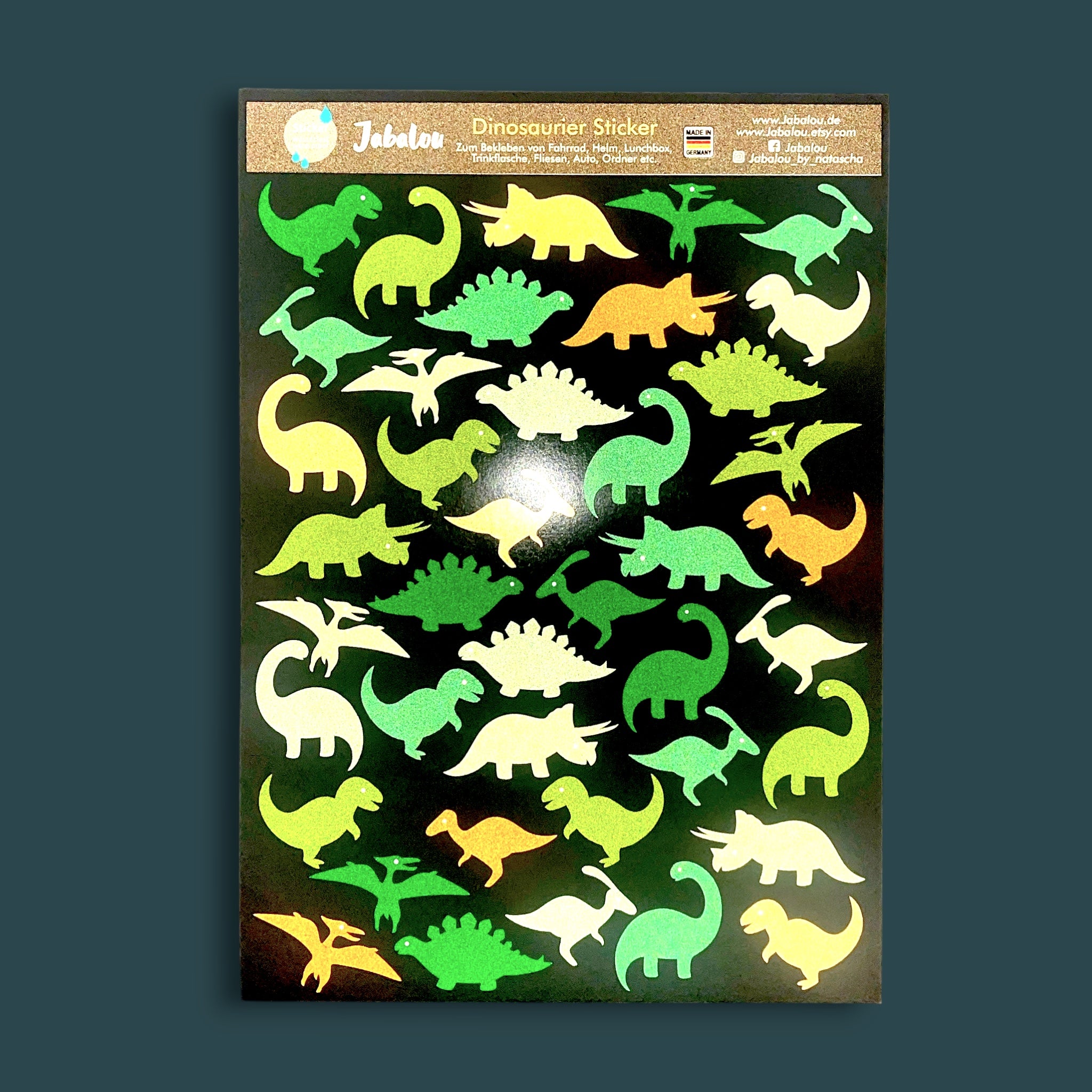 REFLECT Fahrradaufkleber Dinosaurier
