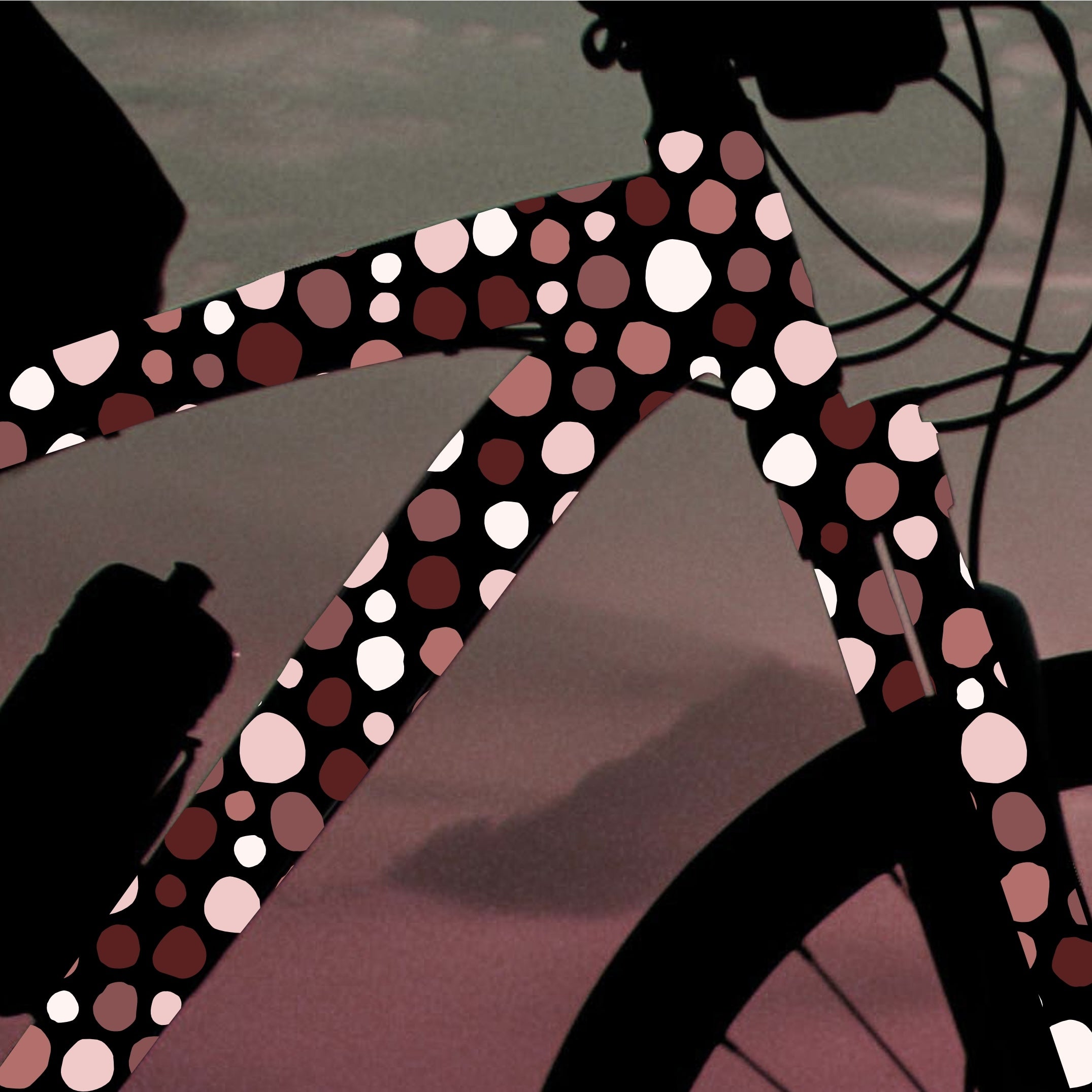 REFLECT Fahrradaufkleber Punkte ROSE