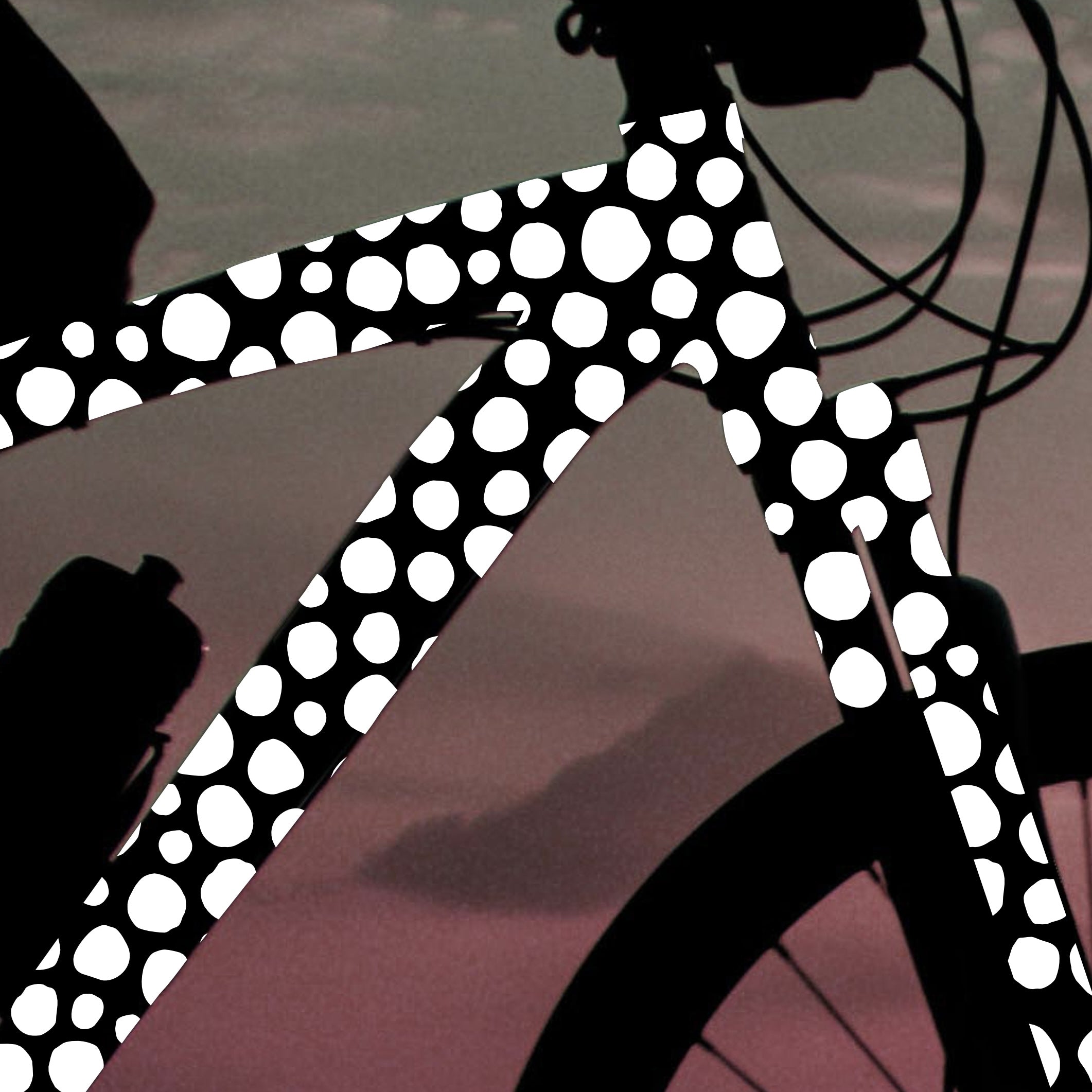 REFLECT Fahrradaufkleber Punkte WEISS