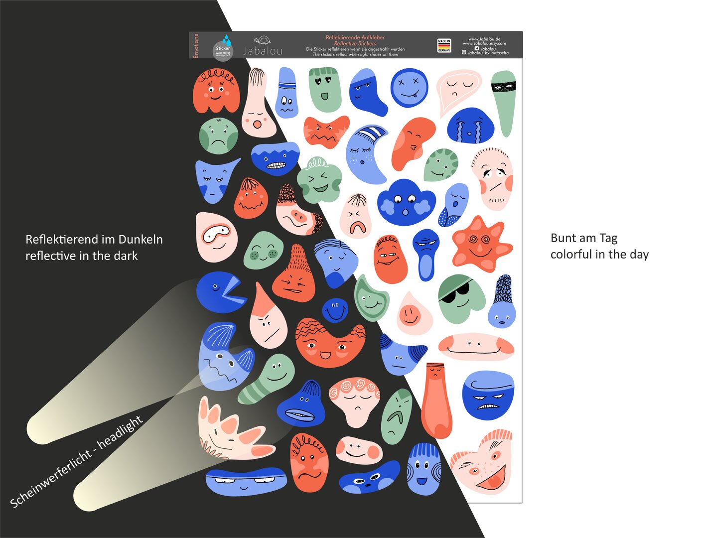 REFLEKT Sticker Emotions Girl Smiley Fahrrad