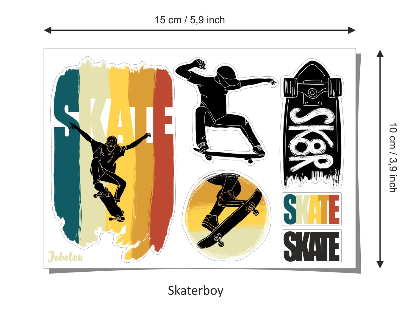 Aufkleber A6 - Sticker Skater - Skate - Skaterboy