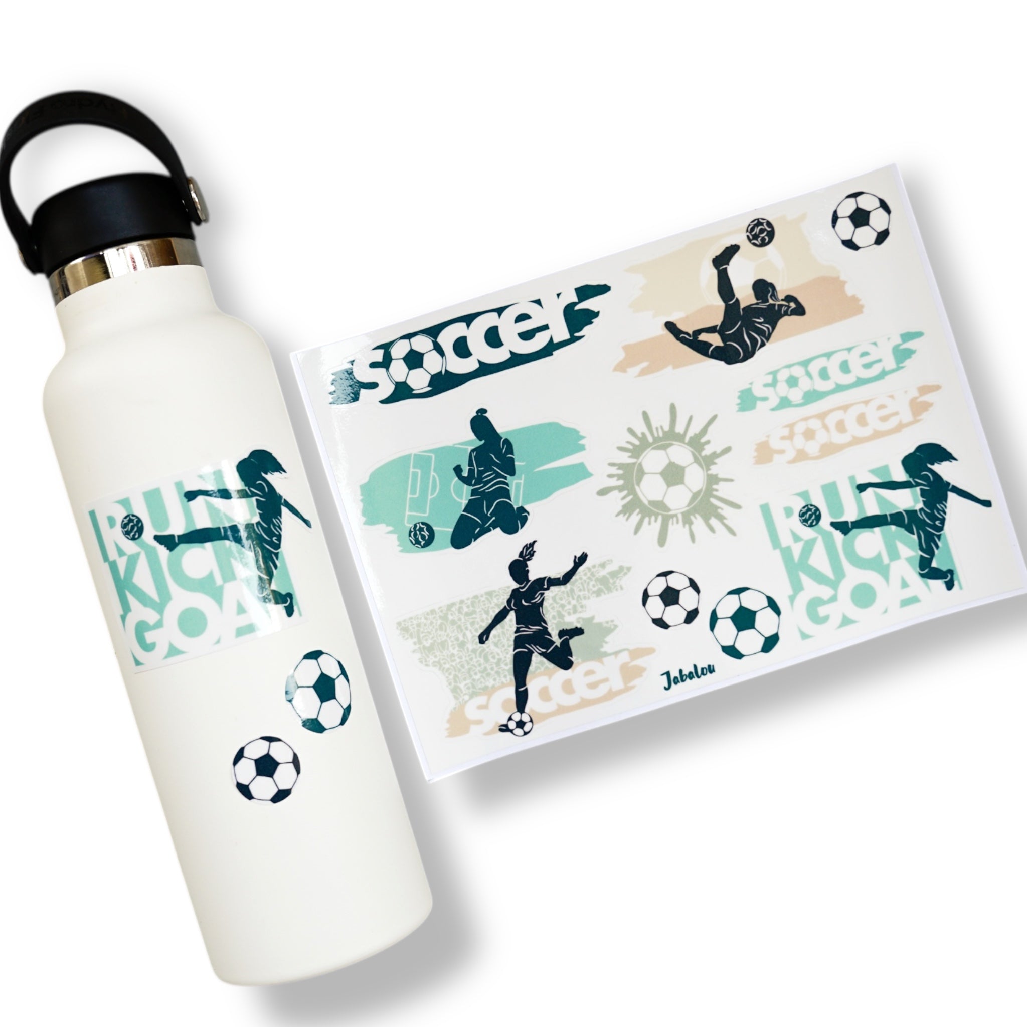 Sticker spülmaschinenfest Fußball soccer girl