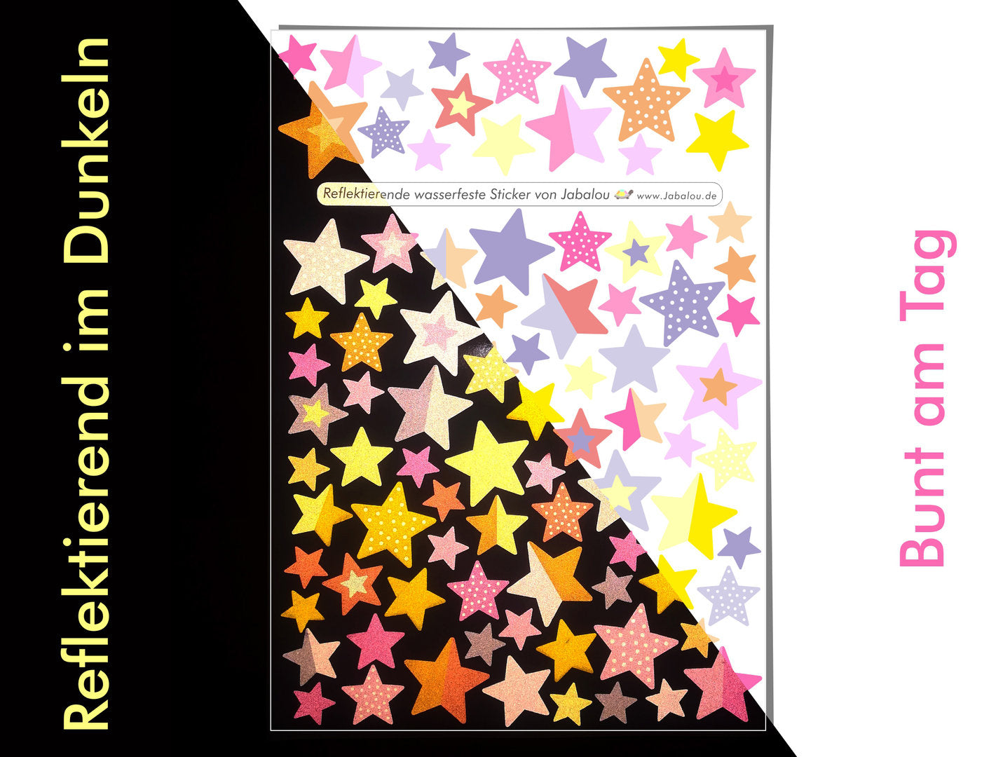 REFLECT Fahrradaufkleber Sterne Pastell