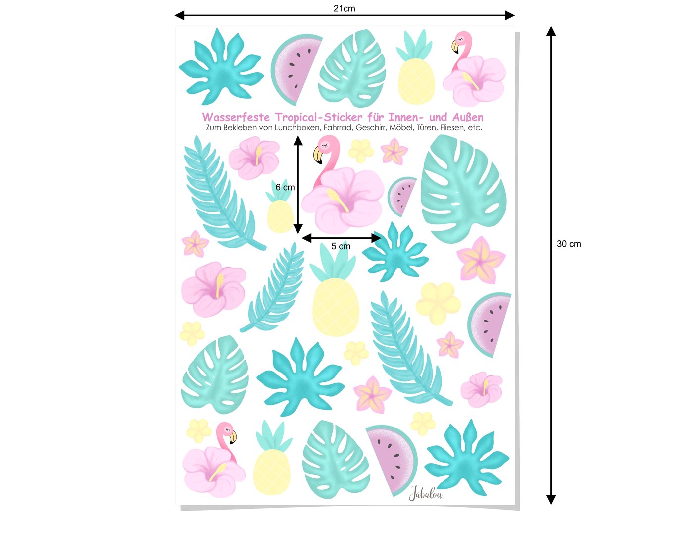Sticker Tropical wasserfeste Aufkleber