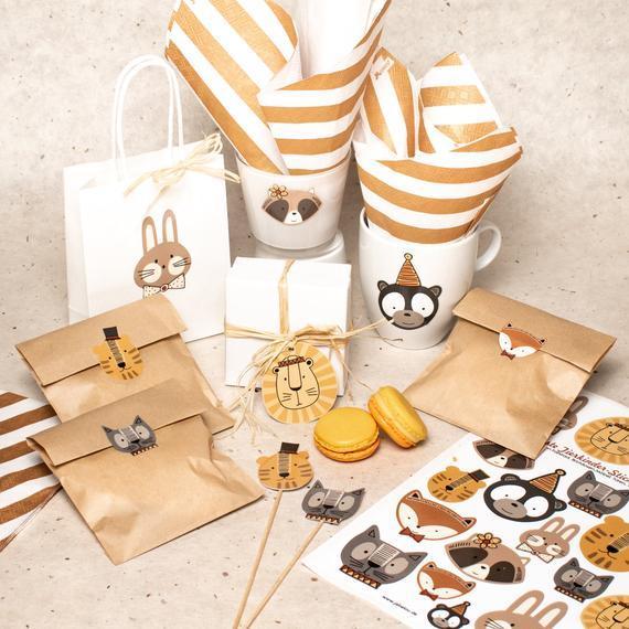 Sticker Tiergesichter - Aufkleber wasserfest