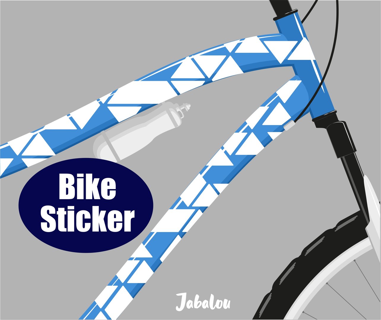 REFLECT Fahrradaufkleber Triangle weiß