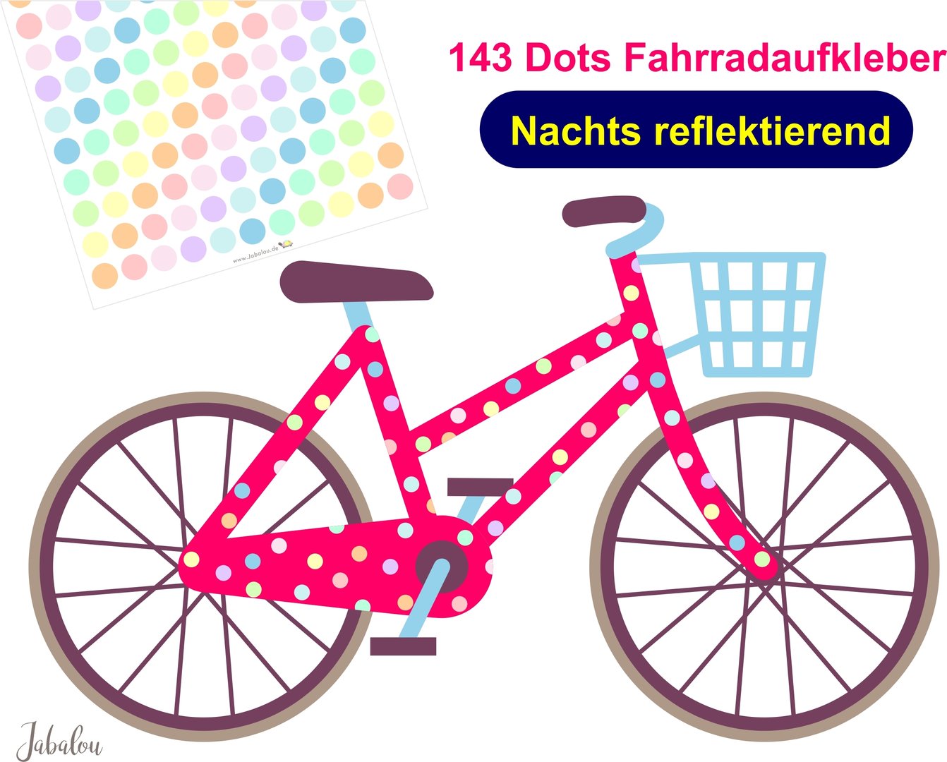 REFLECT Fahrradaufkleber Confetti CANDY
