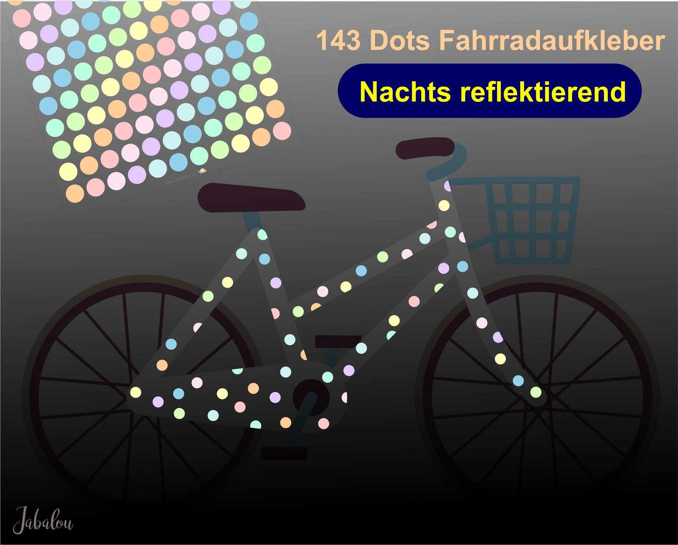 REFLECT Fahrradaufkleber Confetti CANDY