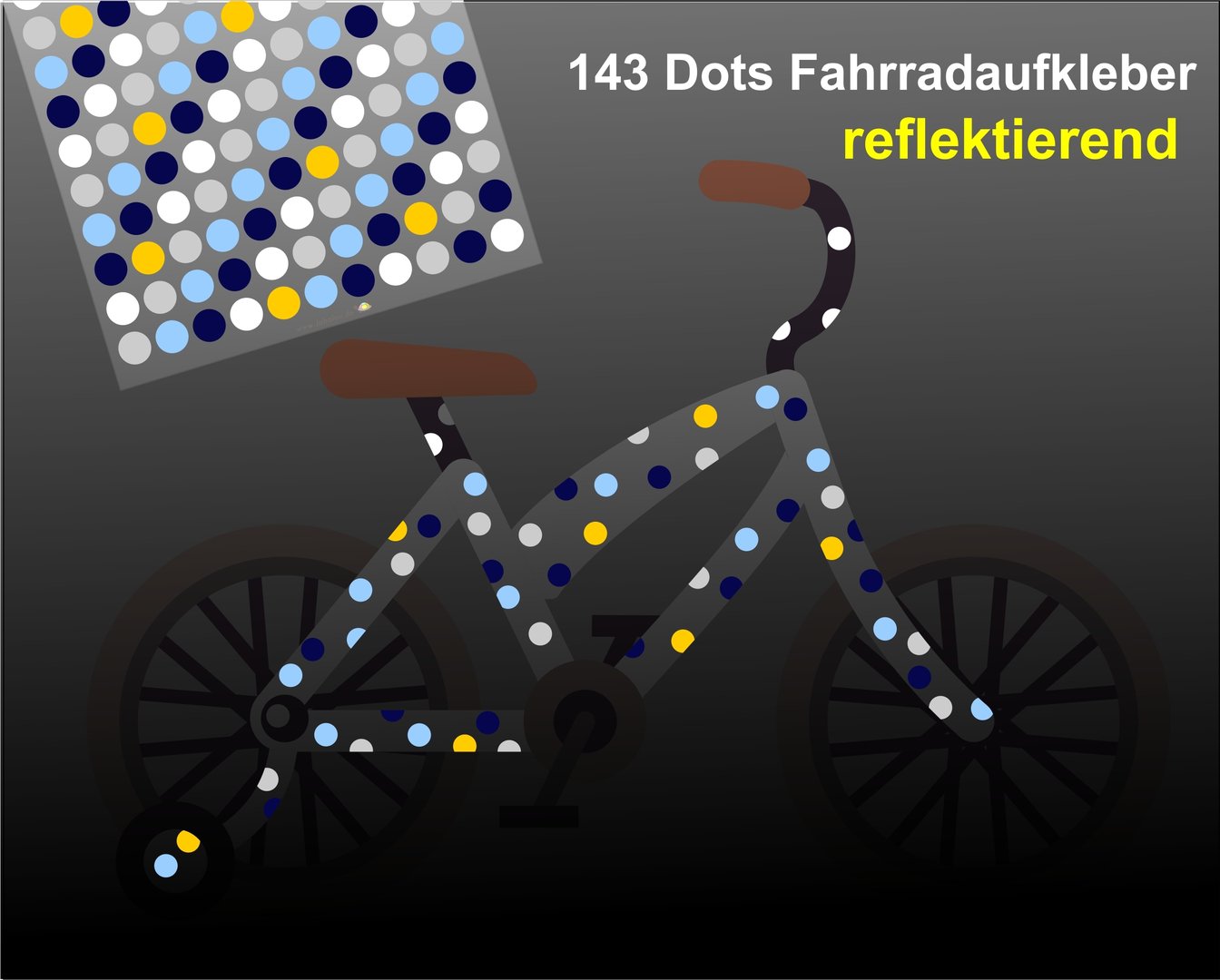 REFLECT Fahrradaufkleber Confetti MARITIME