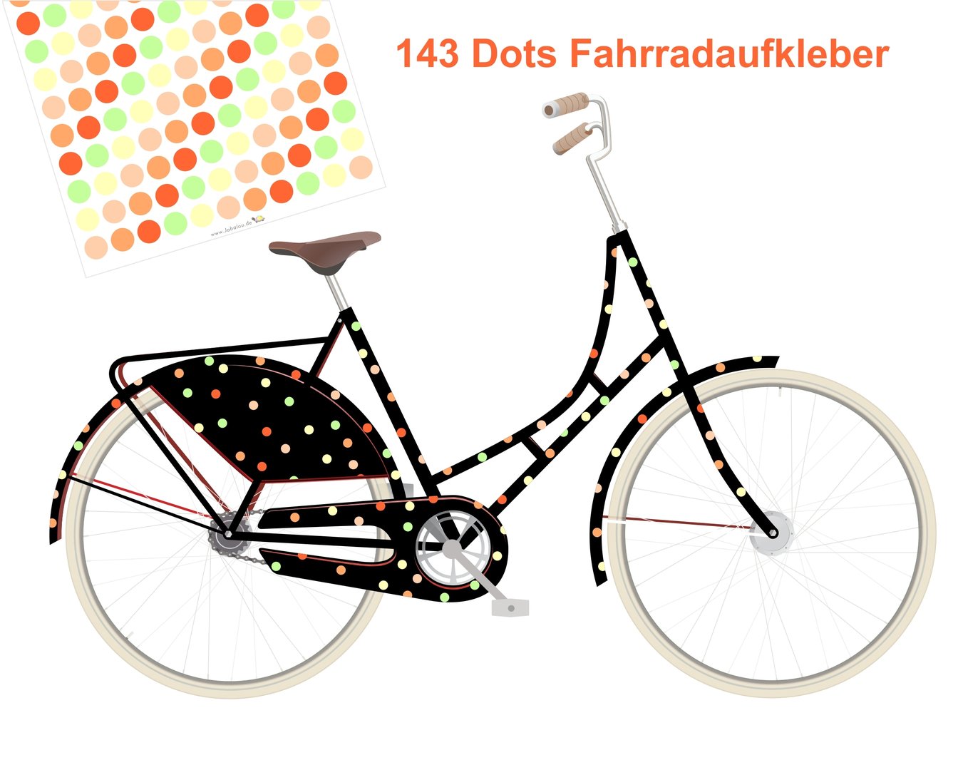 Fahradsticker Confetti MELON