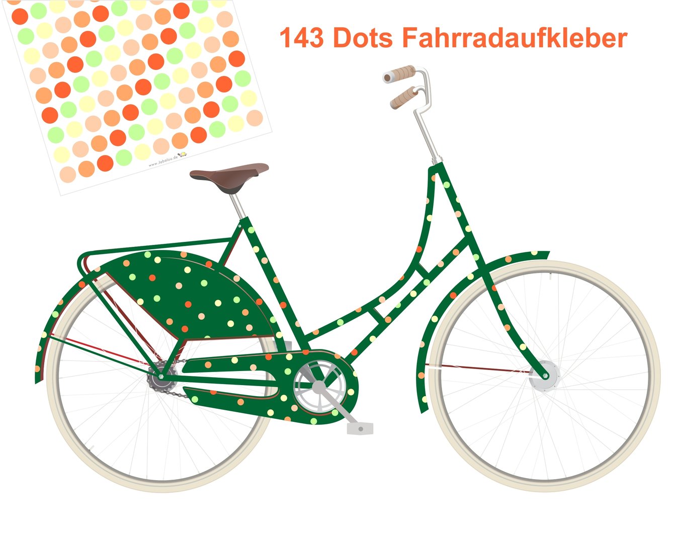 REFLECT Fahrradaufkleber Confetti MELON