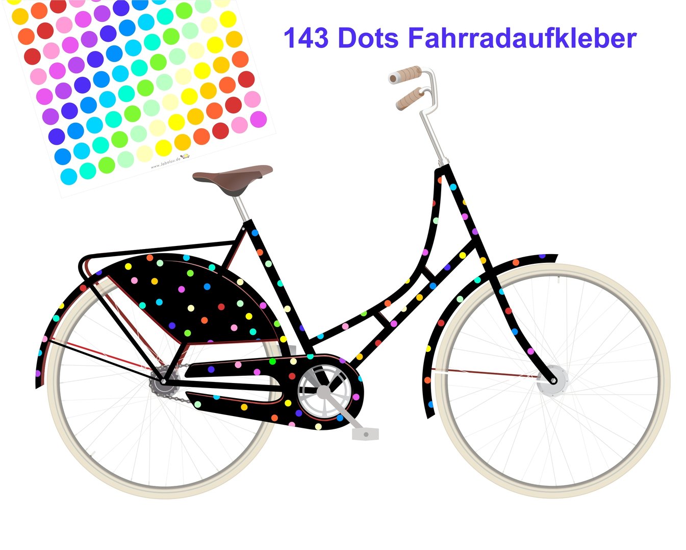 REFLECT Fahrradaufkleber Confetti RAINBOW