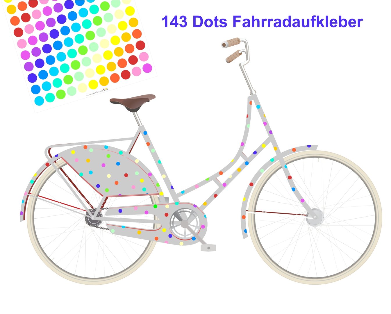 REFLECT Fahrradaufkleber Confetti RAINBOW